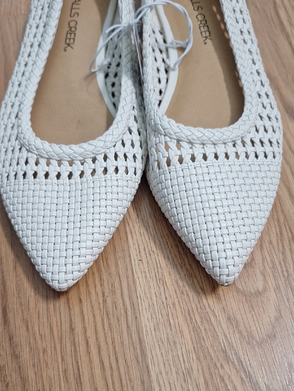 Falls Creek Woven Pointed-Toe Flats in Cream - Picture 3 of 11